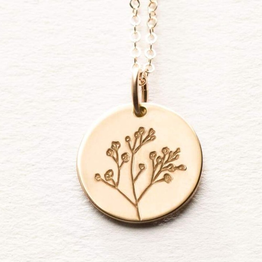Baby's Breath Floral Bohemian Cute Charm Necklace - Picture 1 of 16